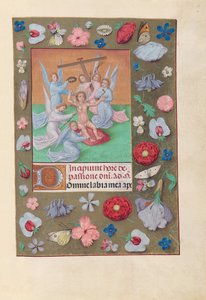 Hours of Dronning Isabella den Katolik, Dronning af Spanien: Fol. 50r, Infant Christ..., ca. 1500. af Master of the First Prayerbook of Maximillian