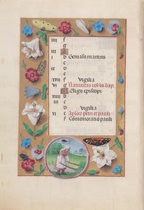 Hours of Dronning Isabella den Katolik, Dronning af Spanien: Fol. 7v, juni, ca. 1500. af Master of the First Prayerbook of Maximillian