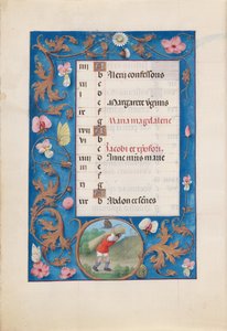 Dronning Isabella den Katolskes timer, dronning af Spanien:  Fol. 8v, juli af Master of the First Prayerbook of Maximillian