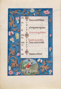 Hours of Dronning Isabella den Katolik, Dronning af Spanien: Fol. 8v, juli, ca. 1500. af Master of the First Prayerbook of Maximillian