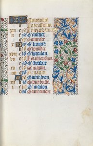 Timebog Brug af Rouen: fol. 111r, ca. 1470. af Master of the Geneva Latini