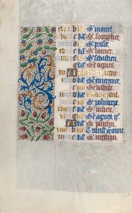 Timebog Brug af Rouen: fol. 1v, c. 1470.
