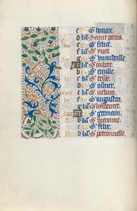 Timebog Brug af Rouen: fol. 5v, c. 1470. af Master of the Geneva Latini