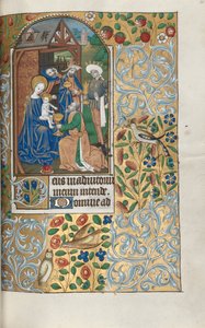 Timebog Brug af Rouen: fol. 64r, Tilbedelse af Magi, ca. 1470. af Master of the Geneva Latini