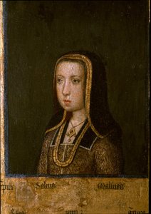 Portræt af Margarita af Østrig, i 1494 (maleri på træ) af Master of the Guild of Saint George