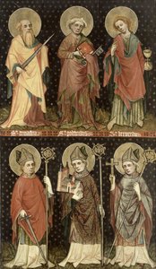 Seks helgener af Master of the Holy Barefoot Altarpiece