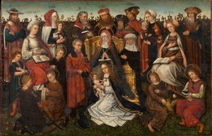 The Family of St. Anne, ca. 1500-10 (olie på panel) af Master of the Holy Family of St. Anne