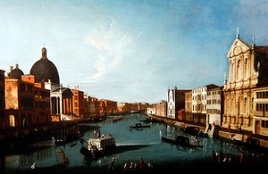 En venetiansk kanalscene af Master of the Langmatt Foundation Views