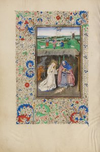 Fødslen og bebudelsen til hyrderne af Master of the Llangattock Hours