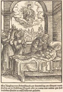 En unge af Friderschpach... af Master of the Miracles of Mariazell