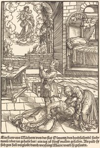 En kvinde fra Marhern... af Master of the Miracles of Mariazell