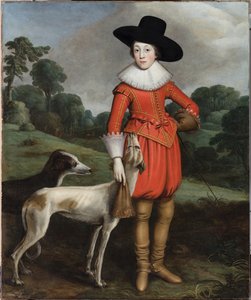 Et portræt af William II, Prince of Orange, som en dreng (olie på lærred) af Master of the Monteviot Boy in Red