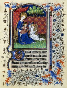 Kronet jomfru, c.1430-1440 af Master of the Munich Golden Legend