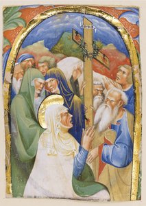 Fundet af det hellige kors. Fra et manuskript Gradual, c.1420