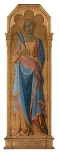 St. Corona, ca.1350 (tempera på panel, guldslebet)rnrnr 155 x 48