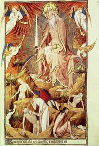 Fru Lat. 9471 f.194 Den sidste dom, fra Grandes Heures de Rohan, c.1418-25 (se også 121172)