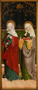 Saint Elizabeth af Ungarn og Saint Margaret, ca 1485-1490. af Master of the Sacristy of Kaufbeuren