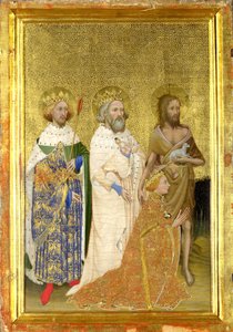 Richard II af England med sine skytshelgener (Venstre indvendige panel af Wilton Diptykon)