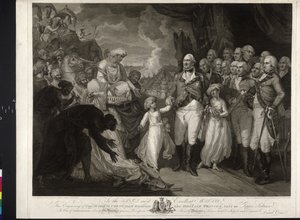 Maquris Cornwallis med de to indiske prinser af Mather Brown