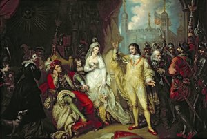 Thomas Howard, jarl af Surrey, forsvarede sin troskab til Richard III før Henry VII efter slaget ved Bosworth, 1797