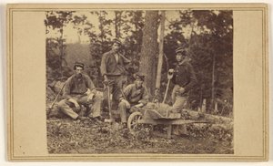 Pionerafdeling ved 69. regiment N.Y.V. af Mathew B. Brady