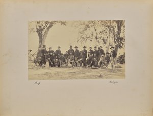Burnside og personale af Mathew B. Brady