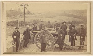 General Sherman og hans stab før Atlanta, 19. juli 1864 af Mathew B. Brady