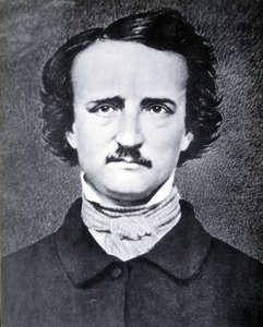 Portræt af den amerikanske forfatter Edgar Allan Poe (1809 - 1849) fotografi af Brady i det 19. århundrede.