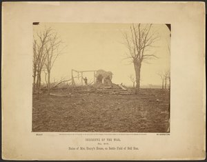 Ruinerne af fru Henrys hus på slagmarken ved Bull Run af Mathew B. Brady