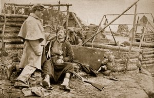 En såret Zouave, 1861-65 af Mathew B. Brady
