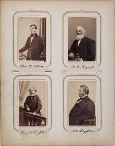 Album med 200 cartes de visite, de fleste af Brady 1865 ca. af Mathew B. Brady