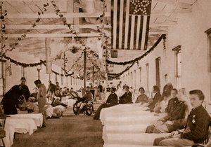 Army Hospital nær Washington, D.C., 1861-65 af Mathew B. Brady