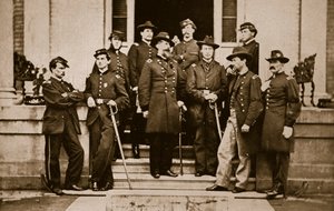 General O. B. Wilcox og Stab, 1861-65 af Mathew B. Brady