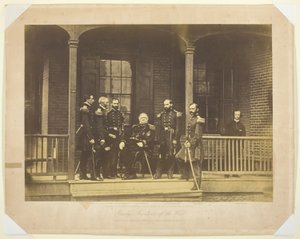 Generalløjtnant Scott, general-in-chief, U.S. Army and Staff af Mathew Brady