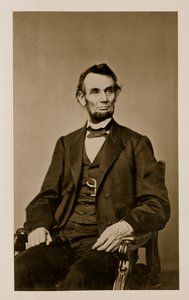 Portræt af Abraham Lincoln (1809-65) (bw foto)