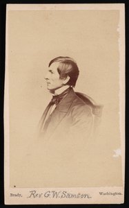 Portræt af pastor George Whitefield Samson 1819-1896, før 1896. af Mathew Brady