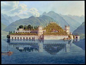 De terrasserede haver, Isola Bella, Lago Maggiore, Italien, 1819