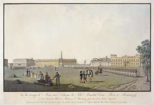 Udsigt over Marsmarken og Marmorpaladset i Sankt Petersborg, 1804