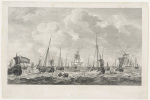 Sildefiskeri, 1781 af Mathias de Sallieth