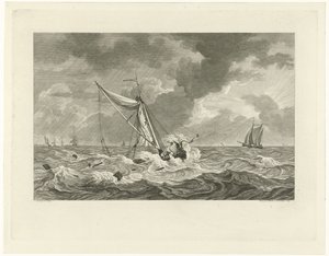Strande ved skipper Klaas Ringels kaj ved Texel, 1778 af Mathias de Sallieth