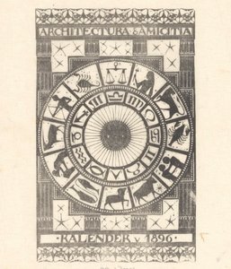 Omslag kalender 1896 af Mathieu Lauweriks