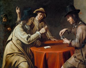 Les cheaters genforenet Maleri af Mathieu Le Nain (Lenain) (1607-1677) 17. århundrede