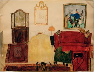 Mathilde Beckmann sover i stuen af Mathilde Beckmann