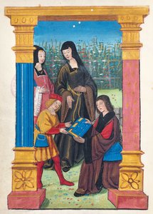 Antoine Vérard præsenterer sin bog for François d