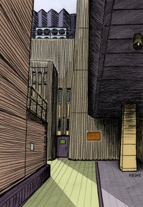 Hopton Street, SE1, 2015 (blyant, digital)