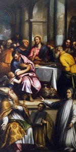 Den sidste nadver med den hellige Apollinaris og den hellige Lorenzo Giustiniani, slutningen af 16. begyndelsen af 1600-tallet (olie på lærred) af Matteo Ingoli