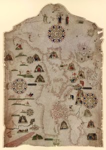 Kort over Middelhavet, Sortehavet og Vesteuropas og det nordvestlige Afrikas kyster, ca. 1559 af Matteo Prunes