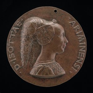 Isotta degli Atti, 14321433-1474, elskerinde 1446, derefter hustru efter 1453, af Sigismondo Malatesta [obv.