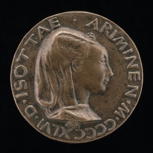 Isotta degli Atti, 14321433-1474, elskerinde 1446, derefter hustru efter 1453, af Sigismondo Malatesta [obv.