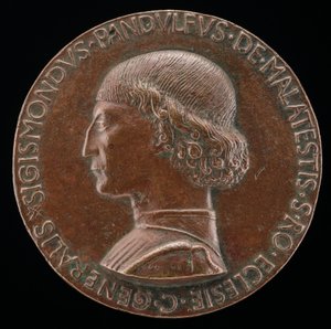 Sigismondo Pandolfo Malatesta, 1417-1468, herre over Rimini og Fano [forside], 1446.